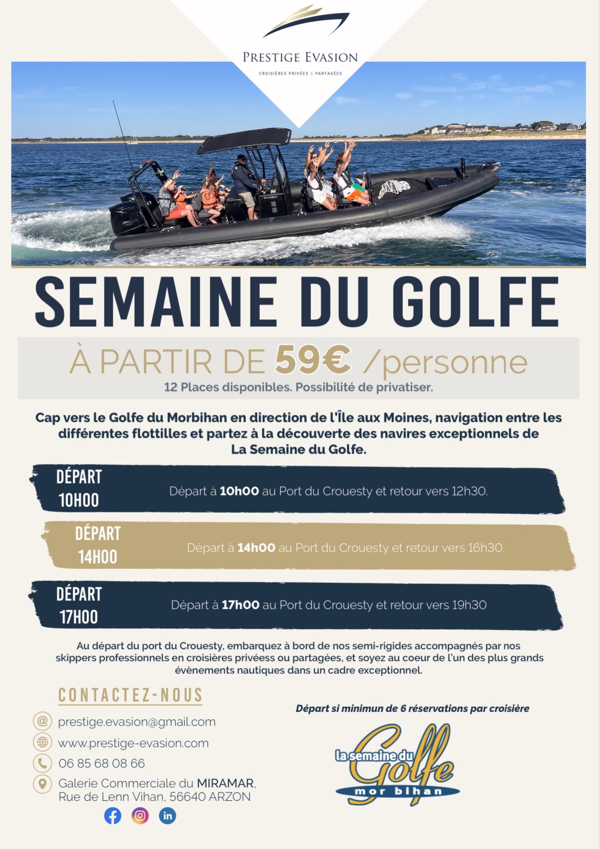 Location bateau semaine du Golfe