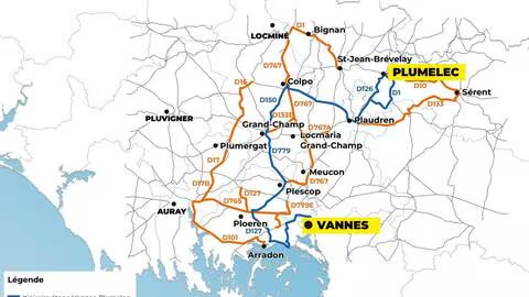 parcours tour de France femmes vannes Morbihan